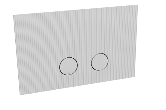 Perola Ribs bedieningspaneel Mat Wit voor UP320 of UP720 inbouwreservoir