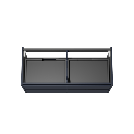 Storke Seda hängender Waschbeckenunterschrank: 120 x 52 cm, Nachtblau, 4 Schubladen