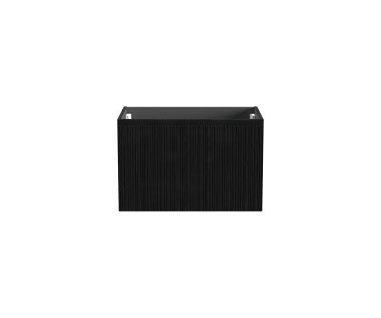 Storke Ribs zwevende wastafelonderkast 75 x 52 cm zwarte eik 2 lades