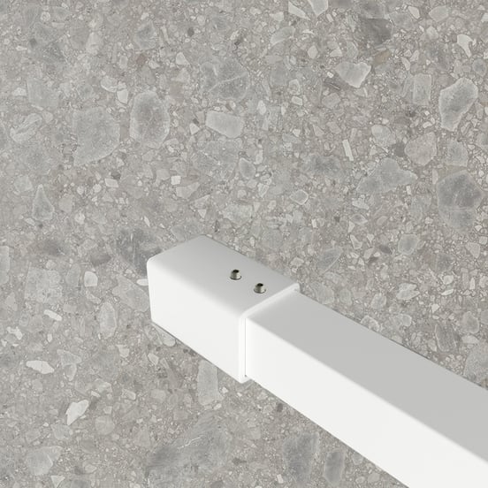 Balmani Modular inloopdouche 160 x 200 cm helder glas mat wit profiel