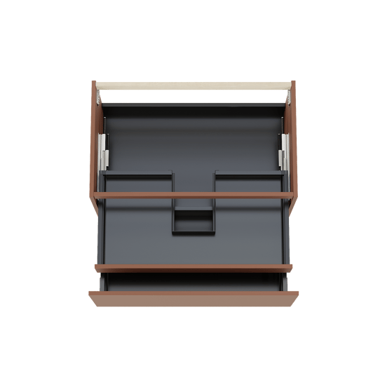 Balmani Sfera hängender Waschbeckenunterschrank: 90 x 55 cm, Cotto, 2 Schubladen