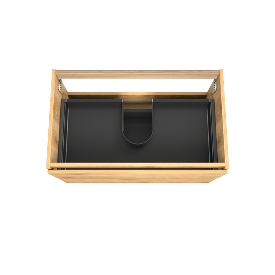 Balmani Lucida zwevende wastafelonderkast 90 x 55 cm ruwe eik 2 lades