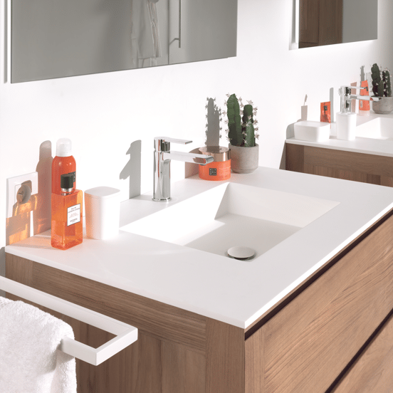 Blaufoss Carat EcoStart Standard-Waschbecken Armatur: Chrom glänzend