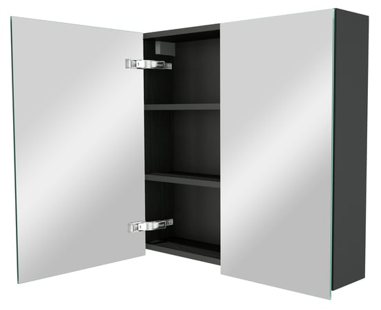 Balmani Lucida spiegelkast 75 x 72 cm zwart eiken