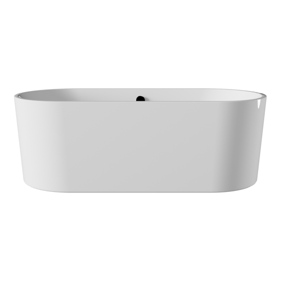 Linie Paulo ovaal vrijstaand bad 177,5 x 80 cm acryl Hoogglans Wit