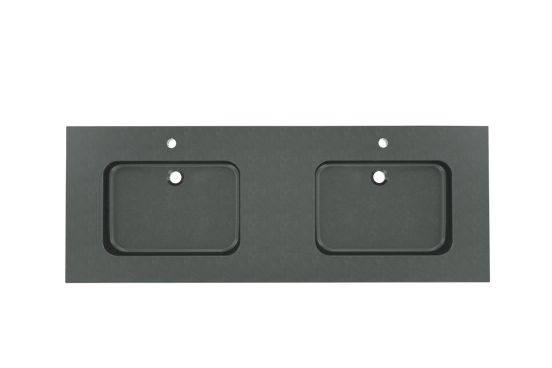 Balmani Napoli dubbele wastafel verzoete graniet 150 x 55 cm