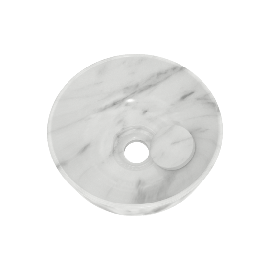 Balmani Bowl waskom Carrara marmer rond Ø 24 cm