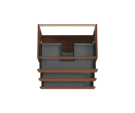 Balmani Lucida staand wastafelonderkast 90 x 55 cm Amerikaanse notelaar 3 lades