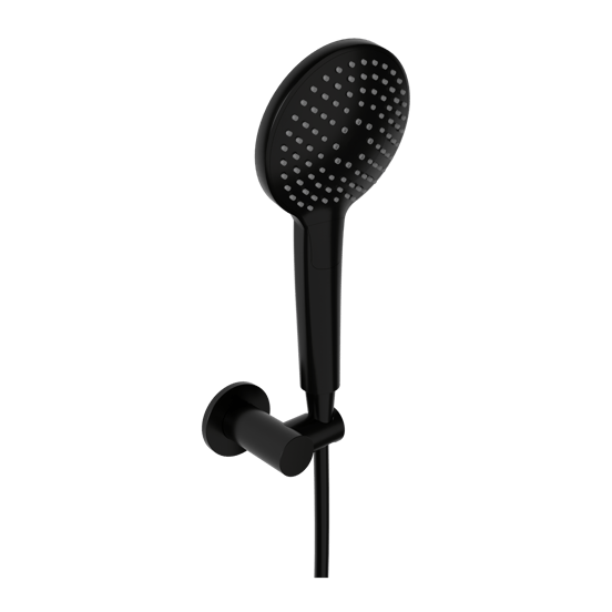 Blaufoss Eris Thermostat-Armatur Wandmontage Aufputz Badewannenarmatur schwarz matt