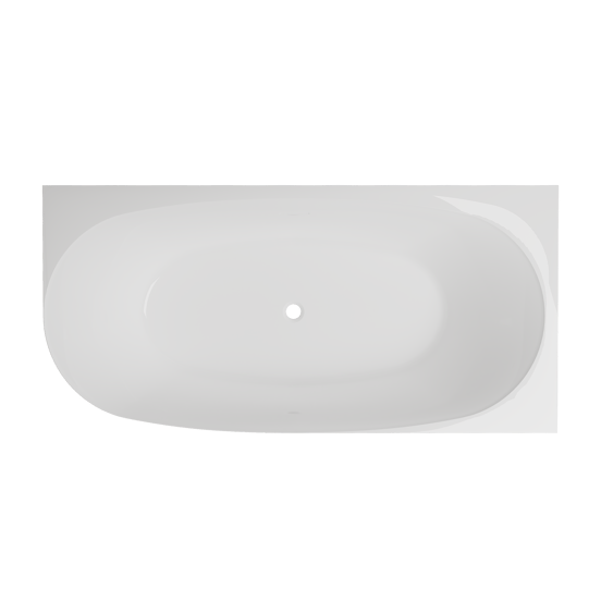 Luca Varess Sutilo baignoire d'angle droite double 160x75cm acrylique Blanc Brillant