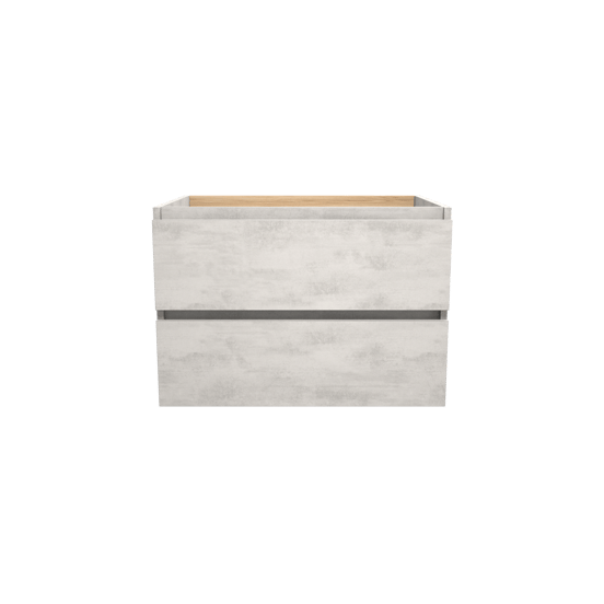 Balmani Lucida meuble sous-lavabo suspendu 75 x 55 cm béton gris argent 2 tiroirs