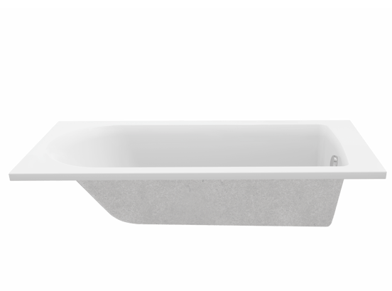 Luca Varess Rosala eenpersoons inbouwbad 170 x 70 cm acryl mat wit