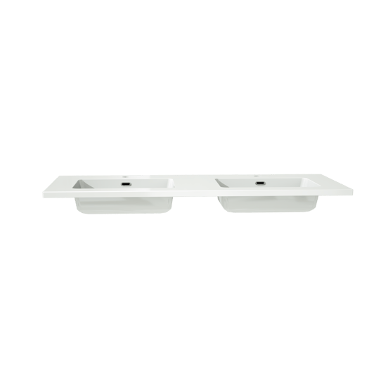 Storke Diva dubbele wastafel glanzend composiet marmer 120 x 46 cm