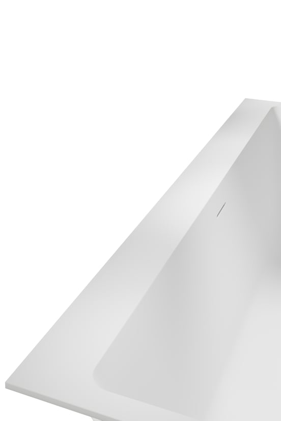 Balmani Kantiga baignoire encastrable duo 180 x 80 cm Solid Surface blanc mat