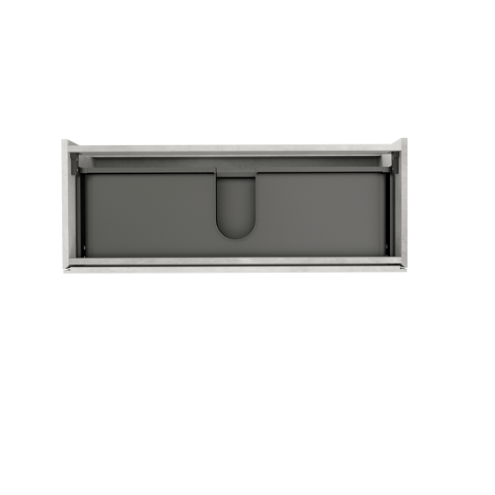 Storke Edge meuble sous-lavabo suspendu 100 x 40 cm béton gris argent 2 tiroirs