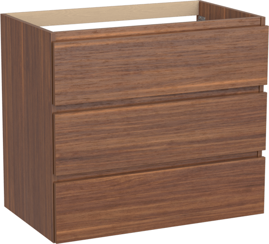 Balmani Lucida staand wastafelonderkast 90 x 55 cm Amerikaanse notelaar 3 lades