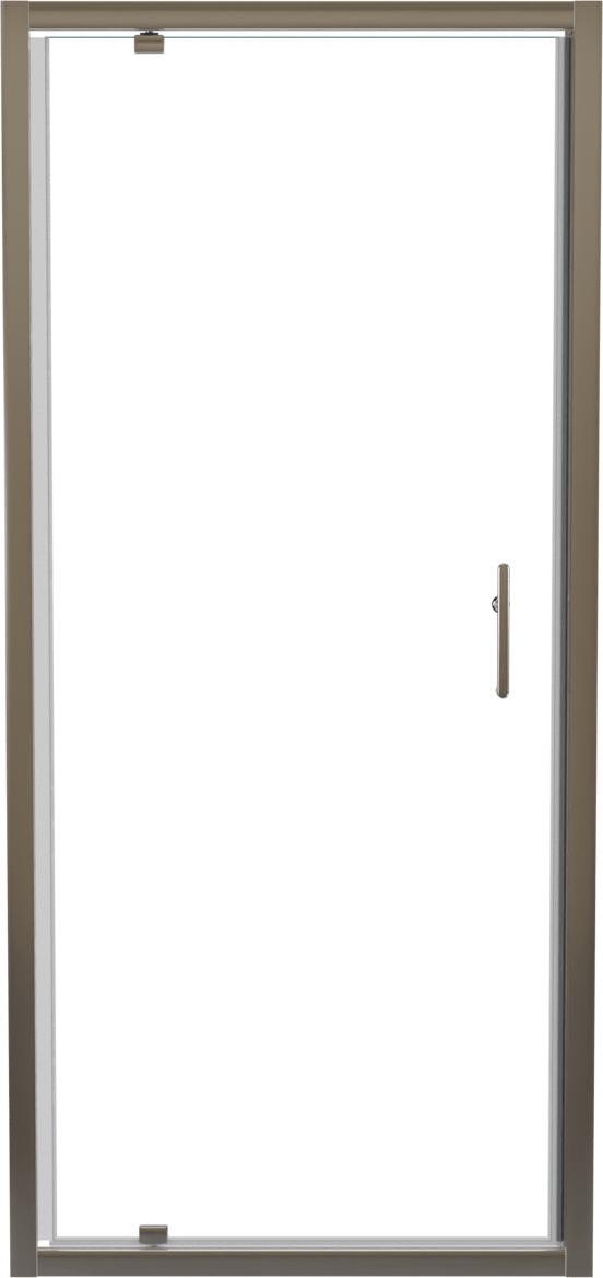 Linie Cadiz douche draaideur 90 cm x 190 cm Helder glas geborsteld chroom profiel