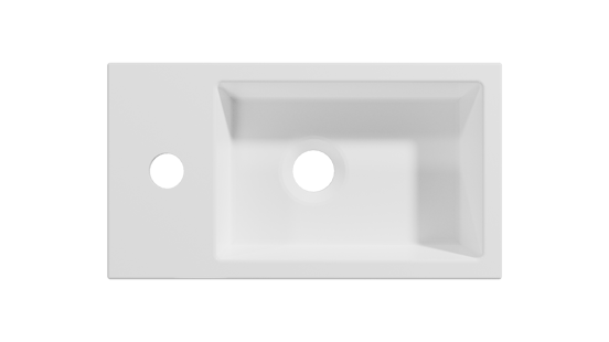 Storke Square Hängend WC-Möbel-Set 40 x 22 cm eiche rauh mit Vida Waschtisch im glänzendes marmorkomposit