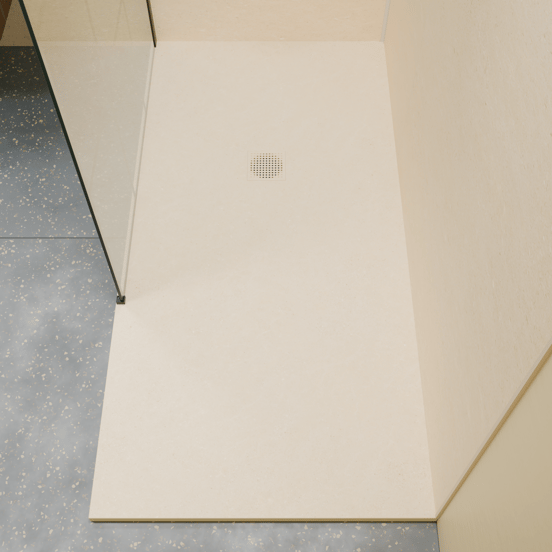 Luca Varess Suite douchebak 180 x 90 cm composietmarmer Dizzy Cream 