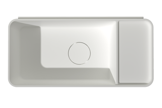 Balmani Riva handenwasser 45 x 22 cm Mat Witte Solid Surface