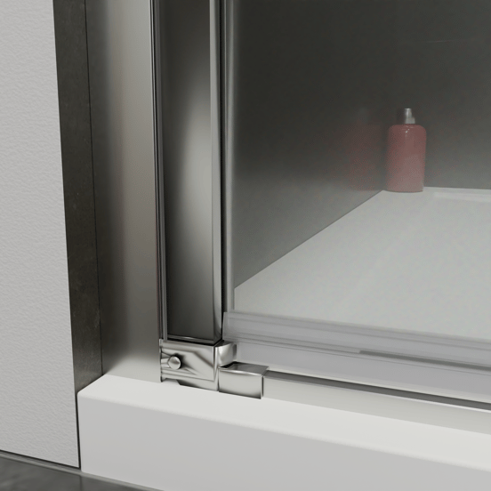 Luca Varess Kuresa douche pendeldeur 100 x 200 cm helder glas glanzend chroom profiel