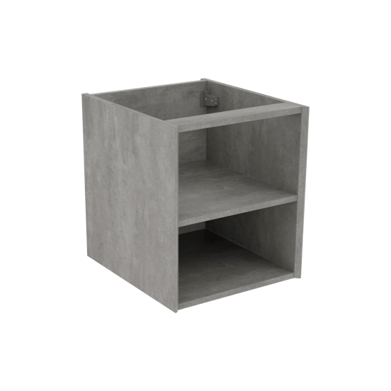 Storke Edge meuble sous-lavabo suspendu 45 x 52 cm béton gris foncé avec 2 niches