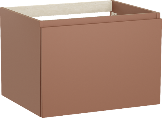 Balmani Sfera hängender Waschbeckenunterschrank: 67,5 x 55 cm, Cotto, 2 Schubladen