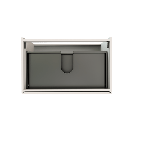 Storke Edge meuble sous-vasque a poser 85 x 52 cm blanc mat 3 tiroirs