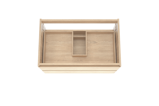 Balmani Mitra zwevende wastafelonderkast 90 x 55 cm fineer naturel eiken 2 lades