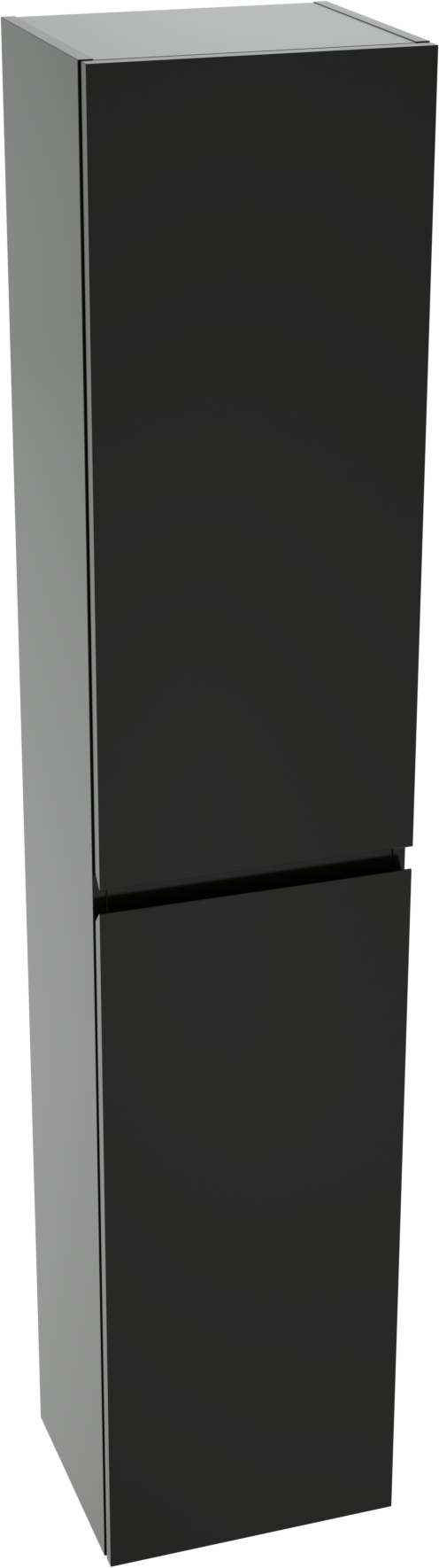 Linie Lado hängender Hochschrank Schwarz Matt 35 x 30 x 170 cm