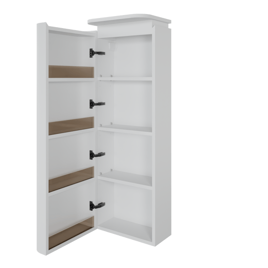 Balmani Moon hängender Säulenschrank links weiß matt 44 x 32 x 130 cm