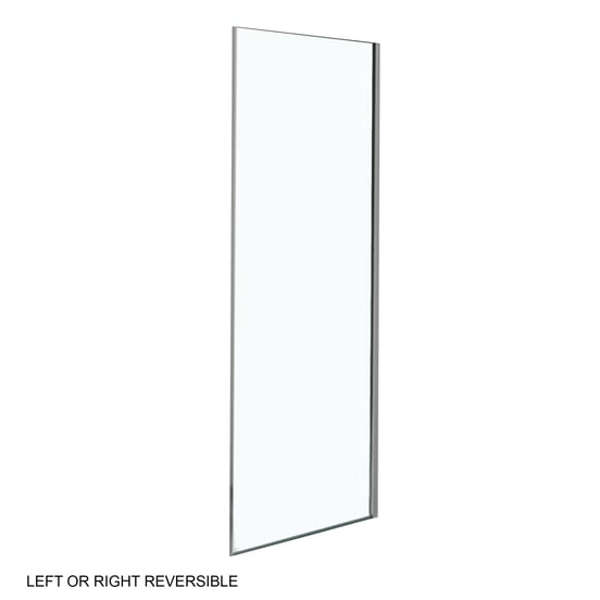 Luca Varess Morano douchecabine met draaideur en 2 vaste zijwanden 90 x 140 cm helder glas glans chroom profiel - zijpaneel