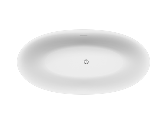 Luca Varess Dias baignoire îlot ovale 170 x 82 cm acrylique blanc mat
