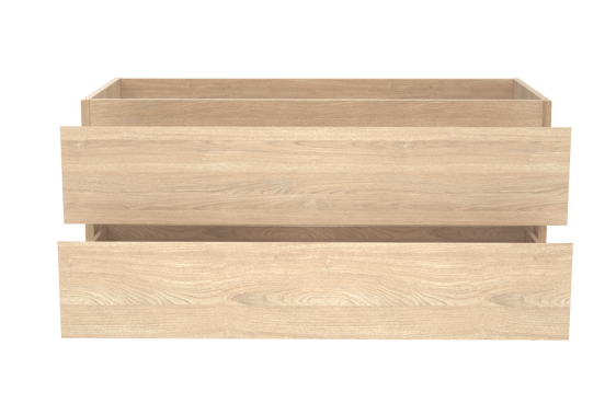 Balmani Mitra zwevende wastafelonderkast 120 x 55 cm fineer naturel eiken 2 lades