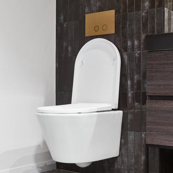 Perola bedieningspaneel Brushed Rosegold voor UP320 of UP720 inbouwreservoir