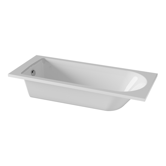 Luca Varess Rosala eenpersoons inbouwbad 170 x 70 cm acryl Hoogglans Wit