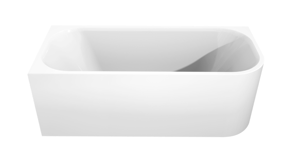 Luca Varess Mezzo tweepersoons hoekbad links 170 x 75 cm acryl hoogglans wit