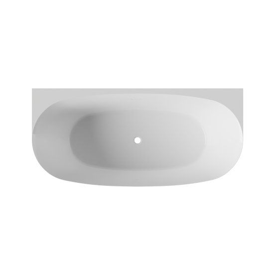 Luca Varess Sutilo halfvrijstaand bad 170 x 75 cm acryl Glanzend Wit