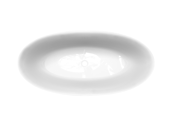 Luca Varess Dias ovaal vrijstaand bad 170 x 82 cm acryl glanzend wit