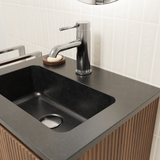 Blaufoss Round EcoStart Standard-Waschbecken Armatur: Chrom glänzend