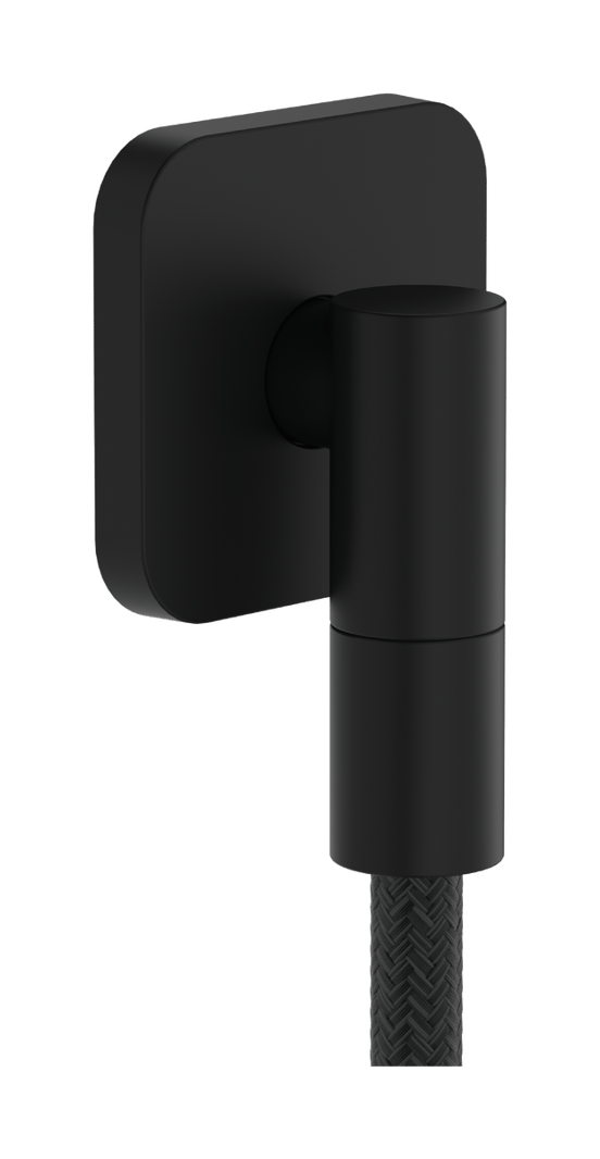 Hansgrohe FixFit Fine Q doucheslangaansluiting 1/2" mat zwart