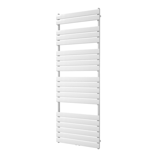 Vipera Vulcan enkele handdoekradiator 70 x 190 cm centrale verwarming Hoogglans Wit zij- en middenaansluiting 1.507W