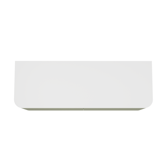 Balmani Moon zwevend badmeubel 160 x 55 cm saliegroen met Moon enkel of dubbel wastafelblad in solid surface mat wit