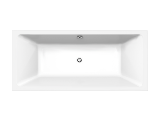 Luca Varess Sandrina tweepersoons inbouwbad 180 x 80 cm acryl mat wit