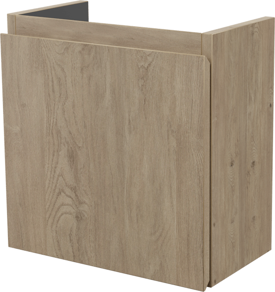 Storke Square Hängend WC-Möbel-Set 40 x 22 cm eiche rauh mit Vida Waschtisch im glänzendes marmorkomposit