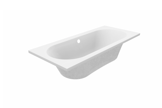 Luca Varess Rosala tweepersoons inbouwbad 170 x 75 cm acryl mat wit