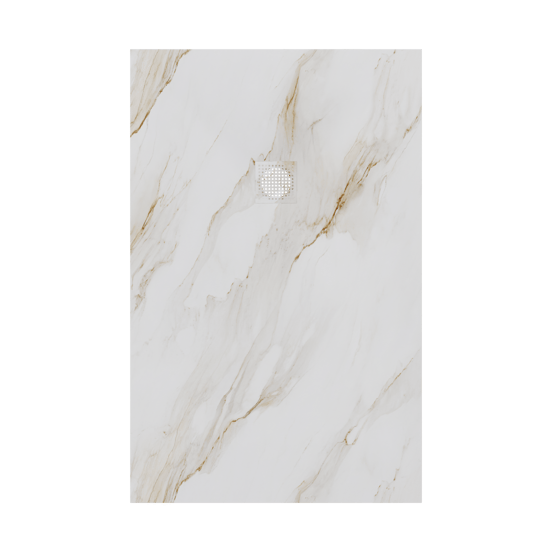 Luca Varess Suite receveur de douche 140 x 90 cm marbre composite Marble Gold 
