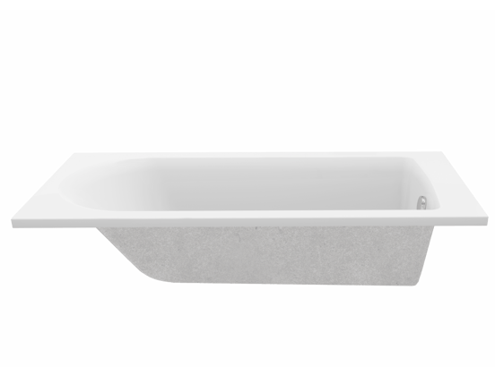 Luca Varess Rosala eenpersoons inbouwbad 170 x 75 cm acryl mat wit