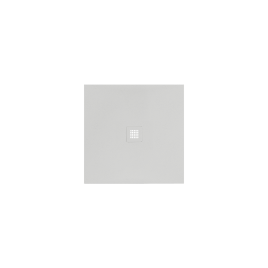 Luca Varess Classy douchebak 80 x 80 cm composietmarmer mat wit rock structuur