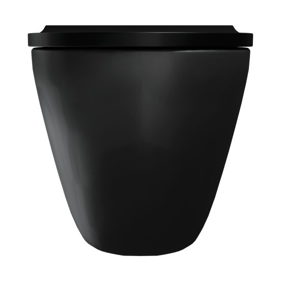 Luca Varess Vinto hangend toilet mat zwart open spoelrand met dunne wc-bril